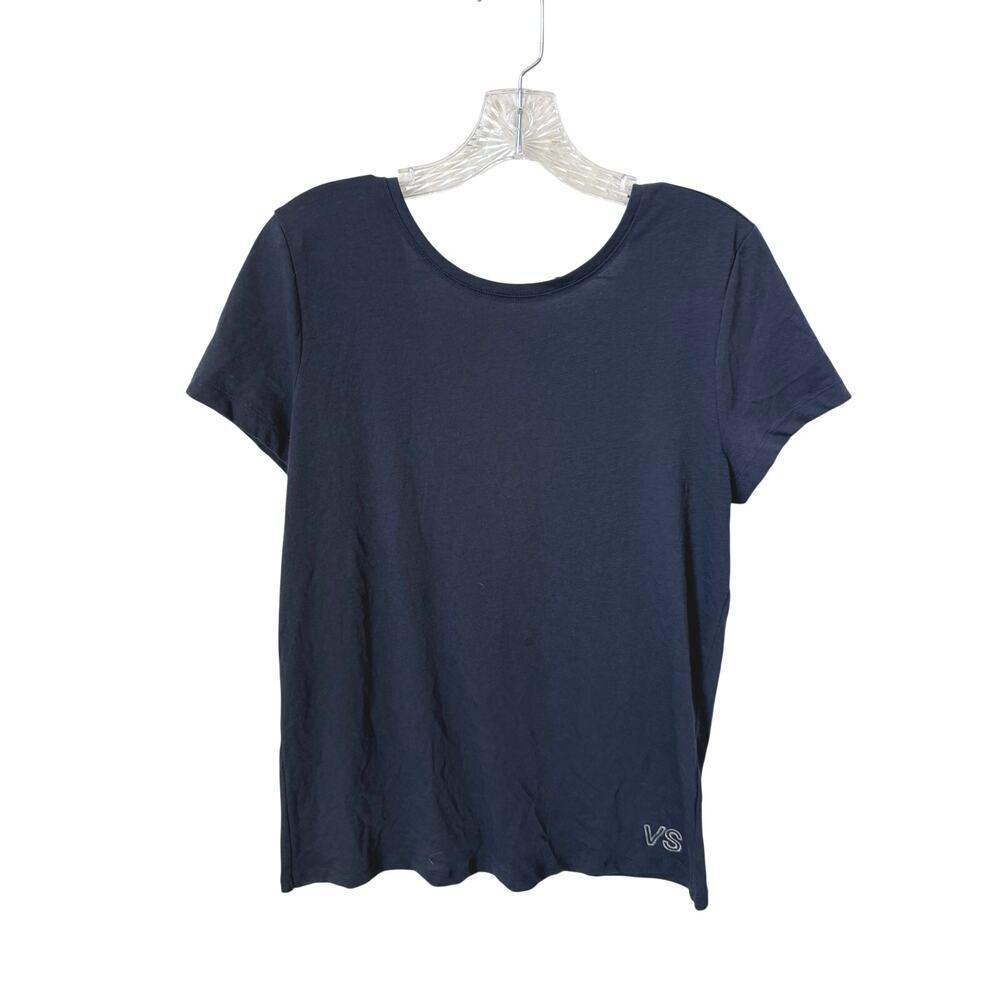 Victoria’s Secret Sport Navy Workout Ruched Tee Shirt Size Small
